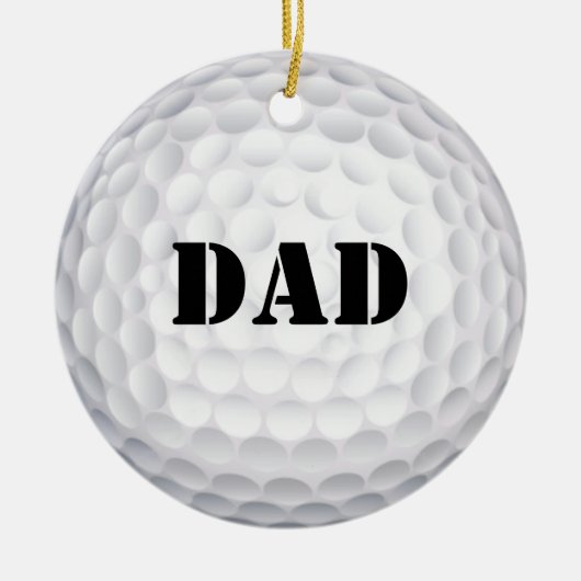 In één gat! golfbal keramisch ornament (Voorkant)