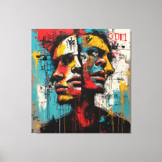 in een gekwelde ziel canvas afdruk