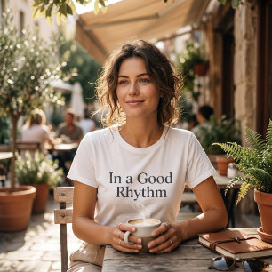 In een goede ritme minimalistische heren grafisch t-shirt