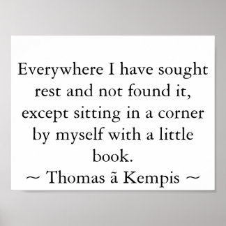 In een hoek lezen poster
