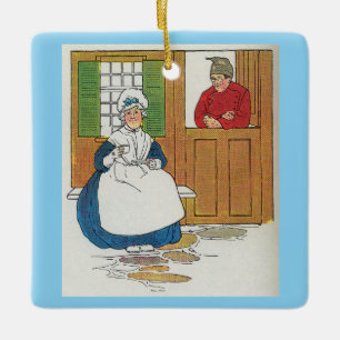 In een huisje in Fife woonde een man en zijn vrouw Keramisch Ornament
