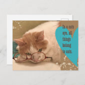 In een kattenoog briefkaart (Voorkant / Achterkant)