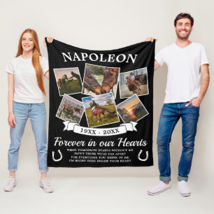 In een liefdevol geheugenpaard fleece deken