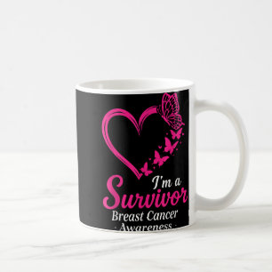 In een overlevende borstkanker bewustzijn vrouwen koffiemok