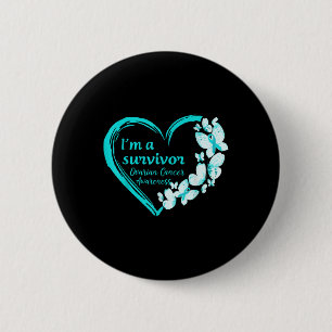 In een overlevende vlinder eierstokkanker bewustzi ronde button 5,7 cm