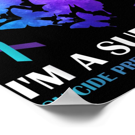 In een overlevende zelfmoordpreventie Bewustzijn B Poster (Hoek)