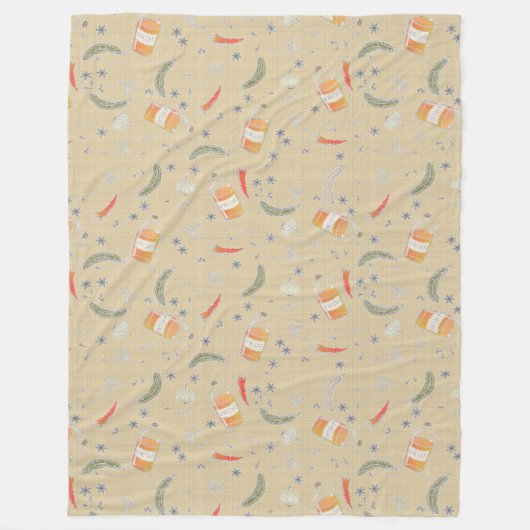 In een pekeltje fleece deken (Voorkant)