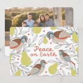 In een perenboom feestdagenkaart (Voorkant / Achterkant)