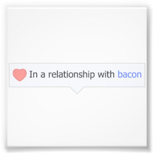 In een Relatie met Bacon Foto Afdruk
