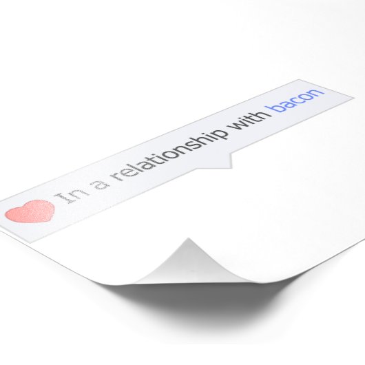 In een Relatie met Bacon Foto Afdruk (Hoek)
