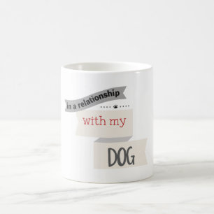 In een Relatie met mijn hond grijze Mok
