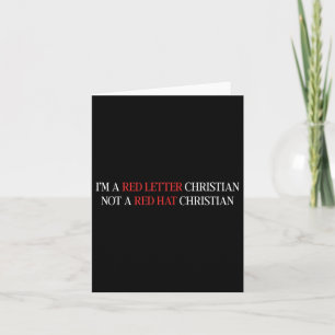 In een rode letter Christelijk geen rood Pet Chris Kaart
