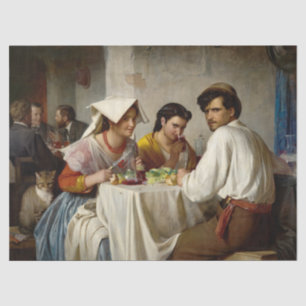 In een Romeinse Osteria door Carl Bloch Tissuepapier