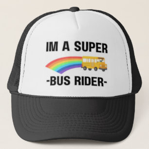 In een super bus rijder trucker pet