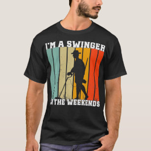In een swinger in het weekend metaal detecteren t-shirt