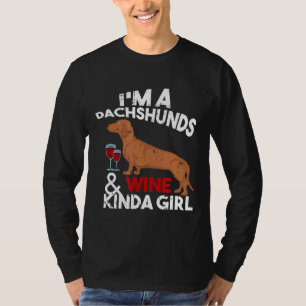 In een Teckels AMP Wijn Kind Meisje Doxie Hond Mam T-shirt