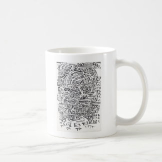 In een Tussen-plaats, inkttekening Koffiemok