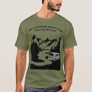 In een van beneden door de rivier de Camping wonen T-shirt