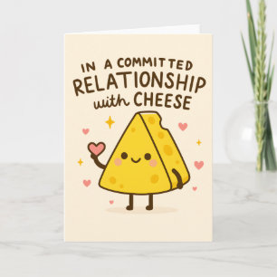 In een vaste relatie met kaasliefhebber feestdagen kaart