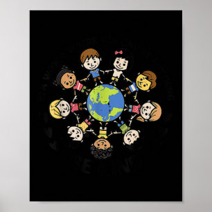 In een wereld als een soort Kinder Aarde tegen pes Poster