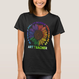 in een wereld vol leraren een leraar artiest t-shirt