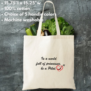 In een wereld vol prinsessen door een piloot, posi tote bag