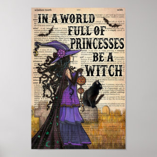In een wereld vol prinsessen is een heks poster