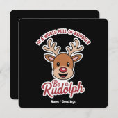 In Een Wereld Vol Rendieren Wees Een Rudolph Grapp Kaart (Voorkant / Achterkant)