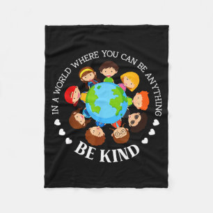 In een wereld wees aardige kinderen aarde wereld a fleece deken