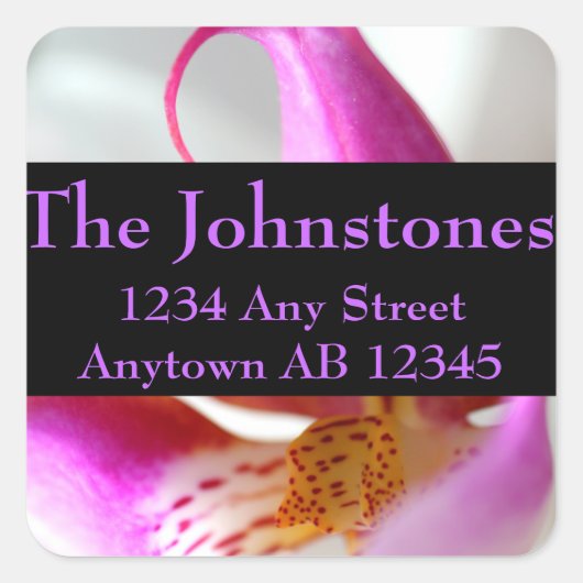 In een wit orchidee weddenschap retourneert label (Voorkant)