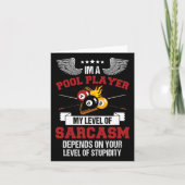 In een zwembad speler grappig sarcasme biljart en kaart (Voorkant)