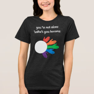 "In eenzaamheid vinden we onszelf: motivatie woord Tri-Blend Shirt