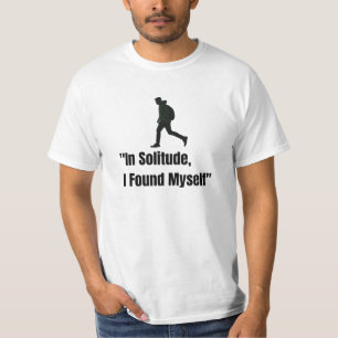 In eenzaamheid vond ik mezelf - minimalistische qu t-shirt
