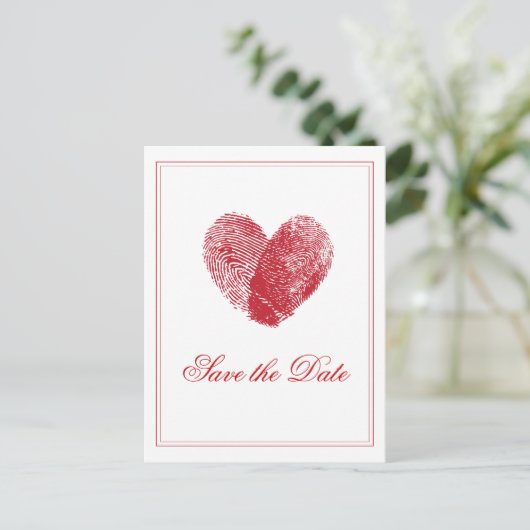 In elkaar grijpende vingerafdrukken Opslaan van de Aankondigingskaart (Staand voorkant)