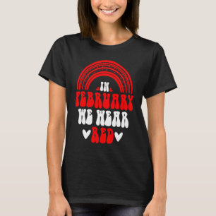In februari Draag we de Awar van de rode regenboog T-shirt