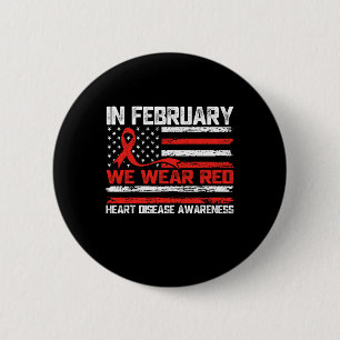 In februari Draag we het bewustzijn van de ziekte  Ronde Button 5,7 Cm