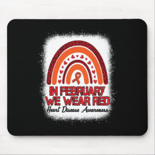 In februari Draag we Red Leopard Rainbow Bleached Muismat