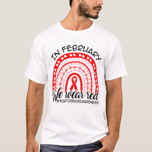 In Februari dragen we rood, Hartziektebewustzijn T-shirt