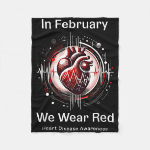 In februari dragen we rood voor hartgezondheidsbew fleece deken