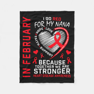 In februari ga ik rood voor mijn Nana hartziekte A Fleece Deken