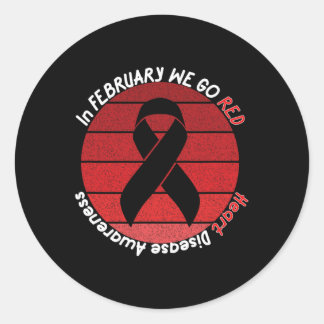 In februari gaan we naar Red Heart Disease Awarene Ronde Sticker