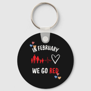 In februari gaan we naar Red Hearth Health Month Sleutelhanger