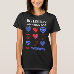 In februari hebben we Draag _ CHD Awareness _ Hear T-shirt