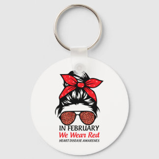 In februari hebben we het bewustzijn van rode hart sleutelhanger