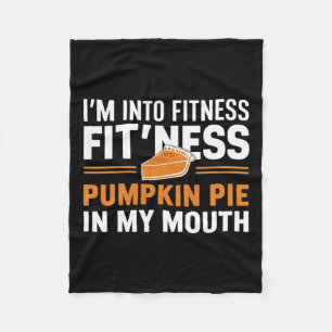 In Fitness Pumpkin Pie Food Humor Fun Herfst Fleece Deken