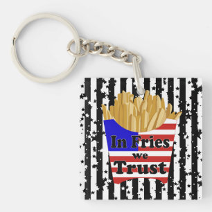 In Fries We Trust Kussen Sleutelhanger