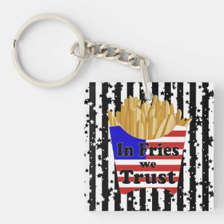 In Fries We Trust Kussen Sleutelhanger