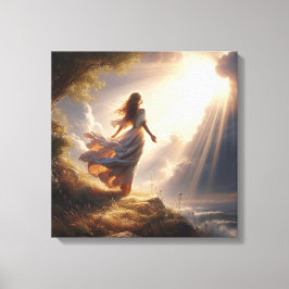 In Gebed 4 Canvas Afdruk