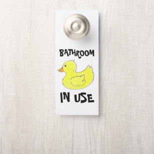 In gebruik / Vacant gele rubber Ducky Bathroom deu