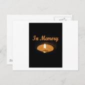 In Geheugen Kaars Gloed Briefkaart (Voorkant / Achterkant)